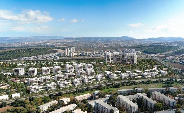 מבט על קריית אתא והסביבה בחיפה והקריות