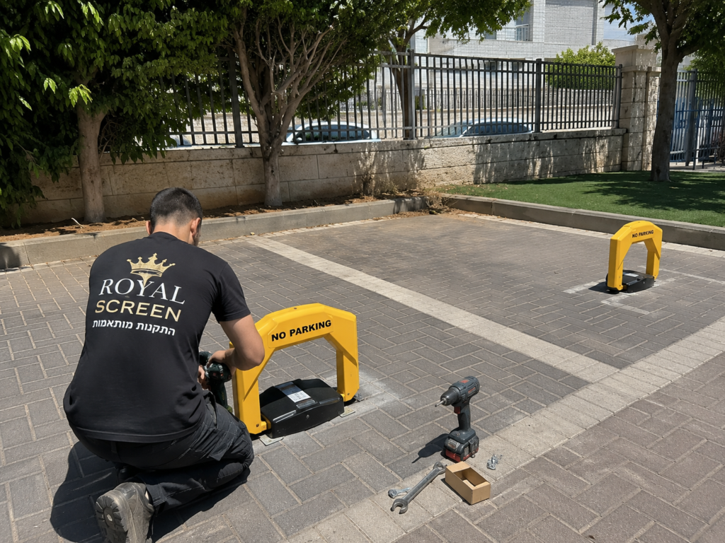 התקנת מחסום חניה חשמלי מקצועי בצפון, שירות אמין ואיכותי מבית Royal Screen